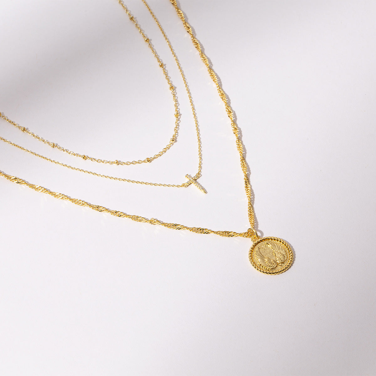 Sweet Angel Necklace Set | Gold | Product Image | Uncommon James