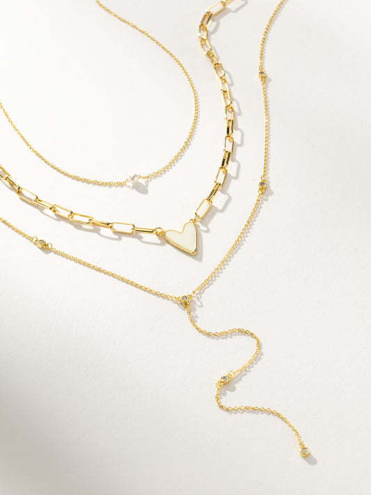 White Party Necklace Stack | Gold | Product Image | Uncommon James