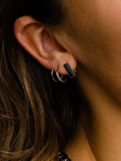 ["Seeing Double Earrings ", " Sterling Silver ", " Model Image ", " Uncommon James"]