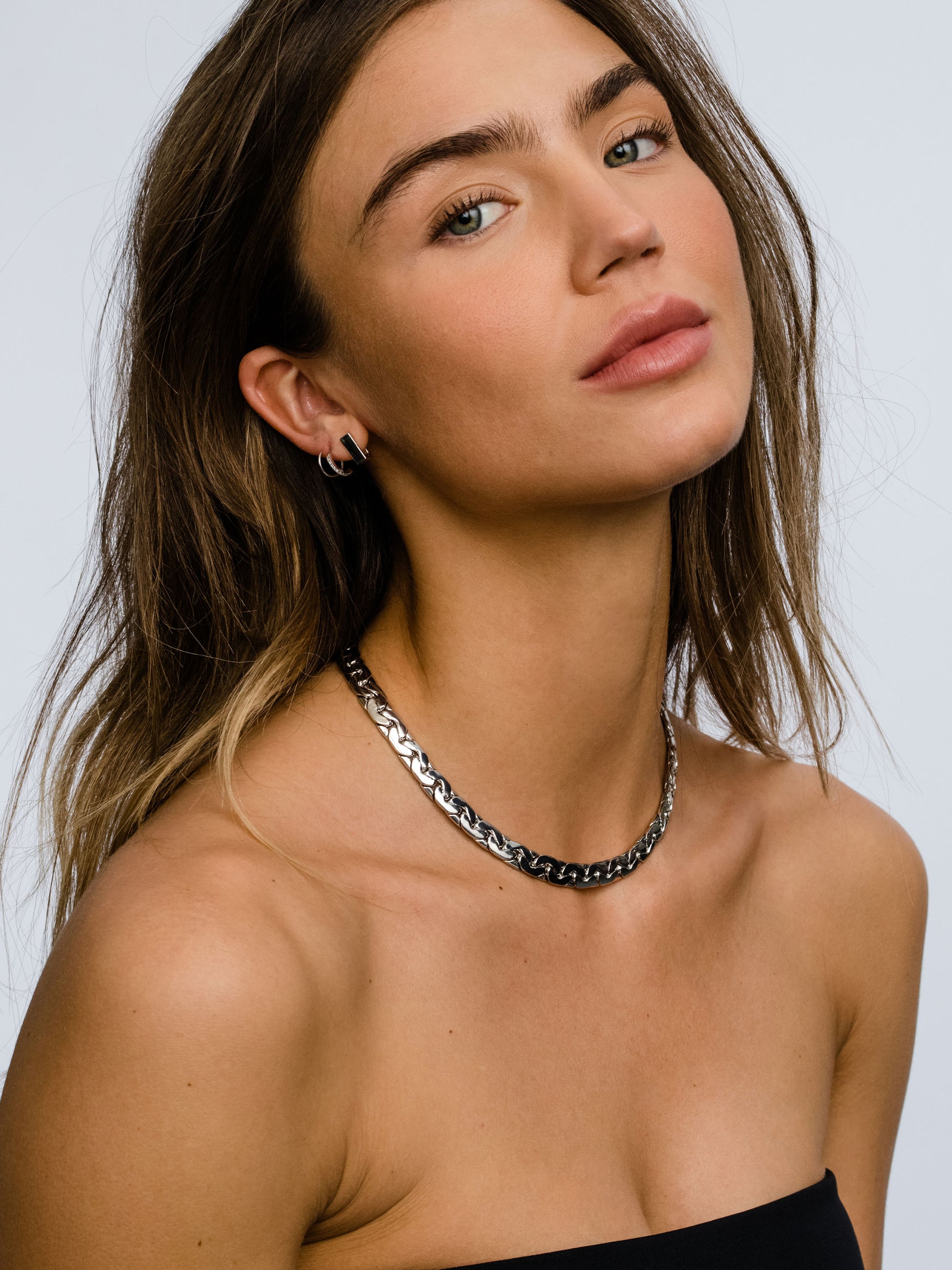 Seeing Double Earrings | Sterling Silver | Model Image | Uncommon James