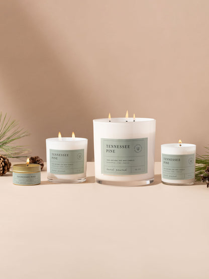 ["Tennessee Pine Candle ", " 4 OZ  10 OZ  16 OZ  48 OZ ", " Group Image ", " Uncommon Lifestyle"]