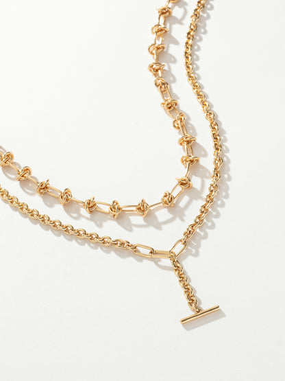 ["Golden Hour Chain Necklace Stack"]