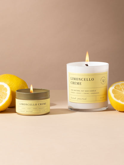 Limoncello Creme Candle | 10 OZ 4 OZ | Group Image | Uncommon Lifestyle