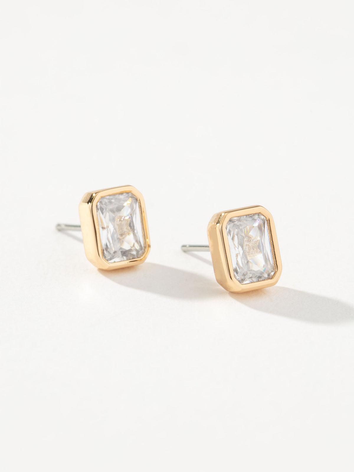 Emerald Stud Earrings | Gold Medium | Product Image | Uncommon James