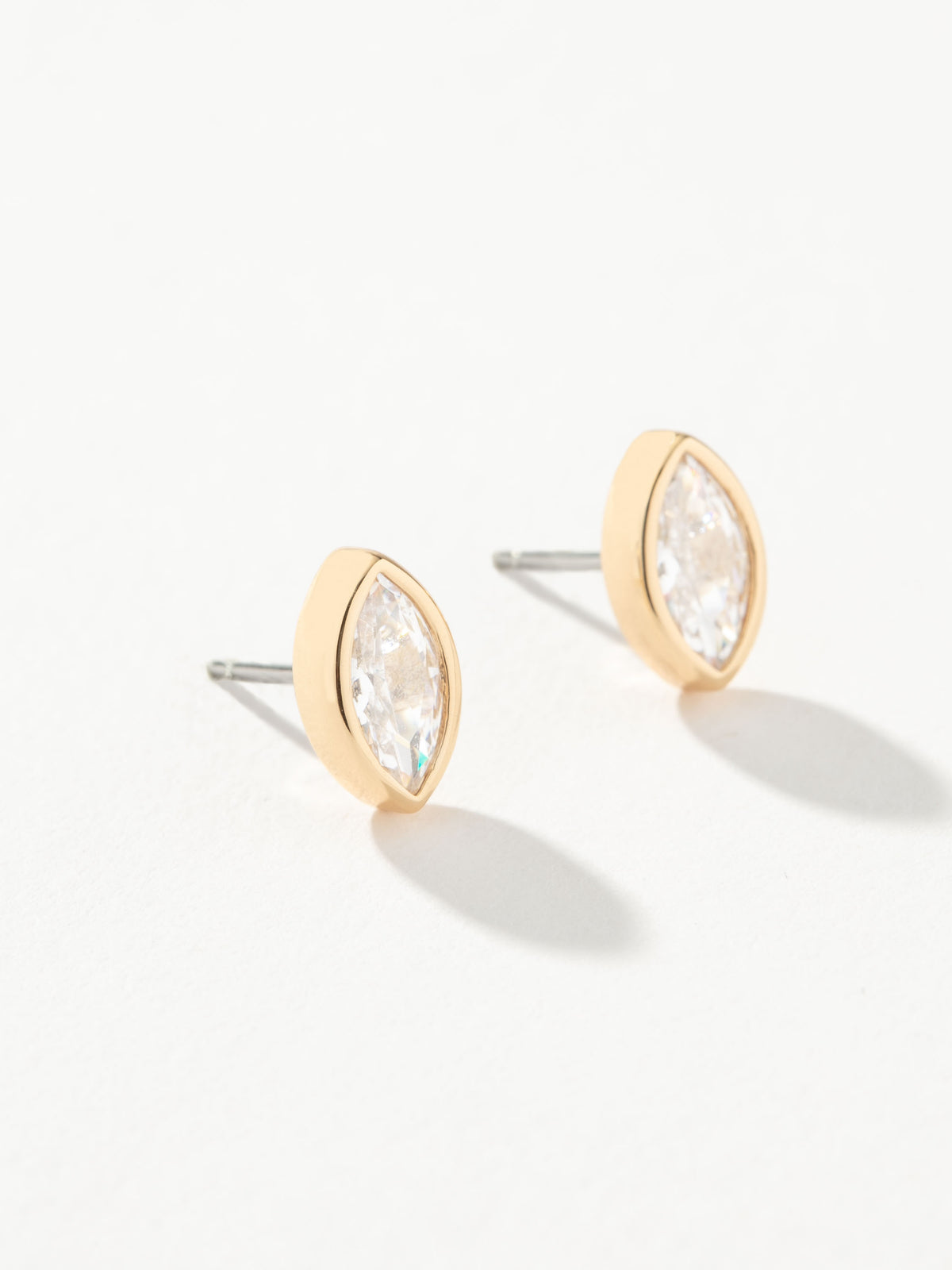 Marquise Stud Earrings | Gold Medium | Product Image | Uncommon James