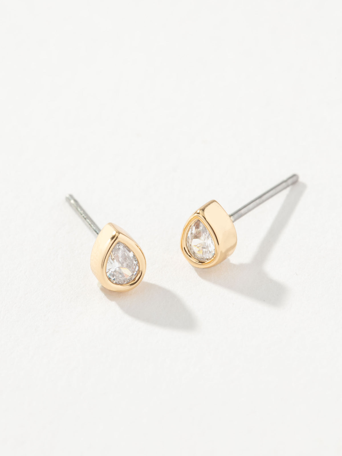Pear Stud Earrings | Gold Small | Product Image | Uncommon James