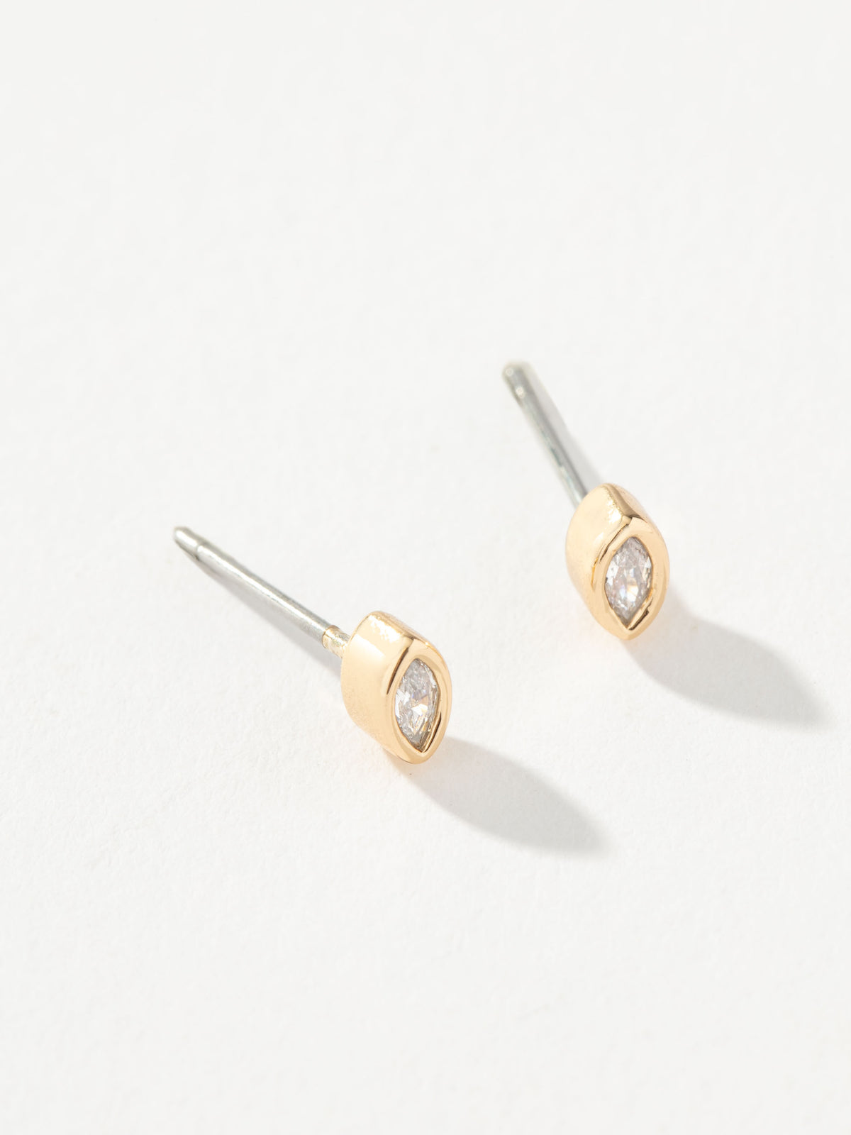Marquise Stud Earrings | Gold Small | Product Image | Uncommon James