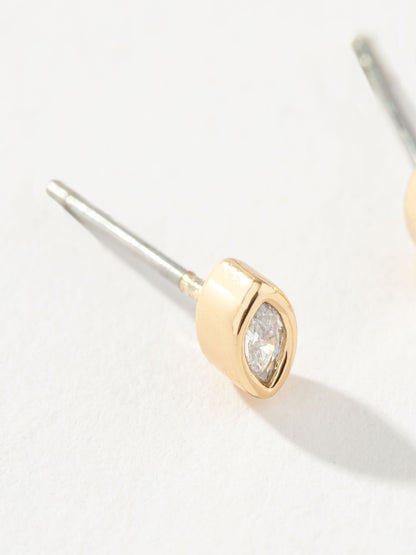 ["Marquise Stud Earrings ", " Gold Small ", " Product Image 2 ", " Uncommon James"]