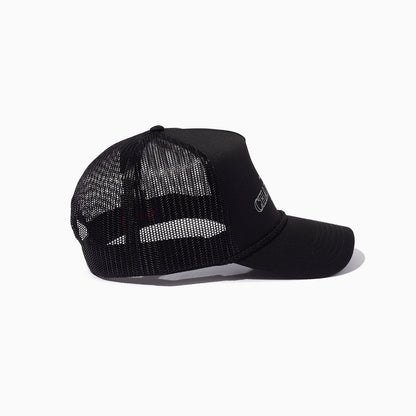 ["Charleston Trucker Hat ", " Black ", " Product Detail Image ", " Uncommon Lifestyle"]