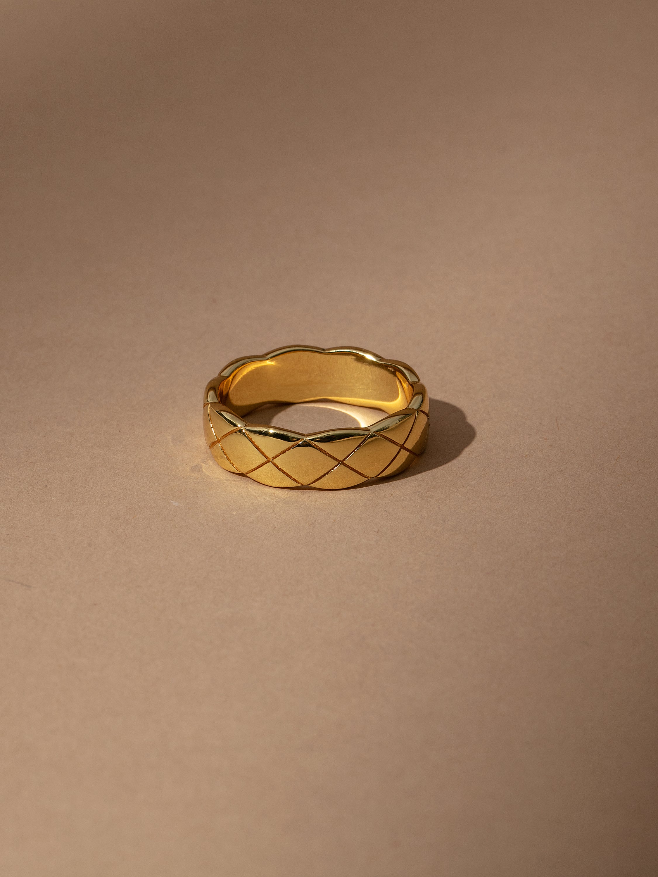 18k Gold Criss Cross Vermeil Statement Ring | Uncommon James