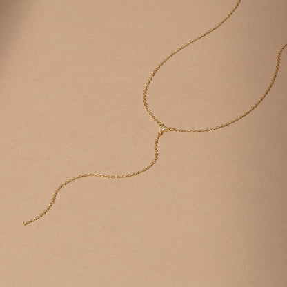 Triangle Diamond Vermeil Lariat Necklace | Gold Vermeil | Product Image | Uncommon James