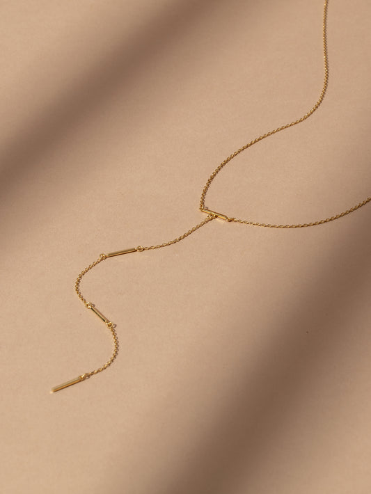 Levels Vermeil Lariat Necklace | Gold Vermeil | Product Image | Uncommon James