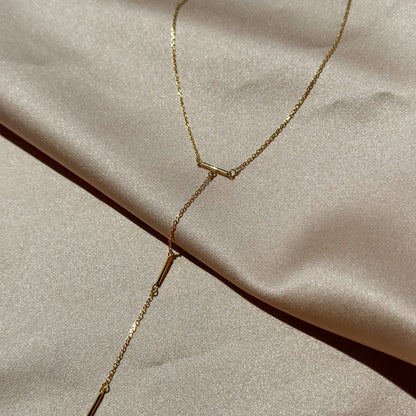Levels Vermeil Lariat Necklace | Gold Vermeil | Product Image 2| Uncommon James