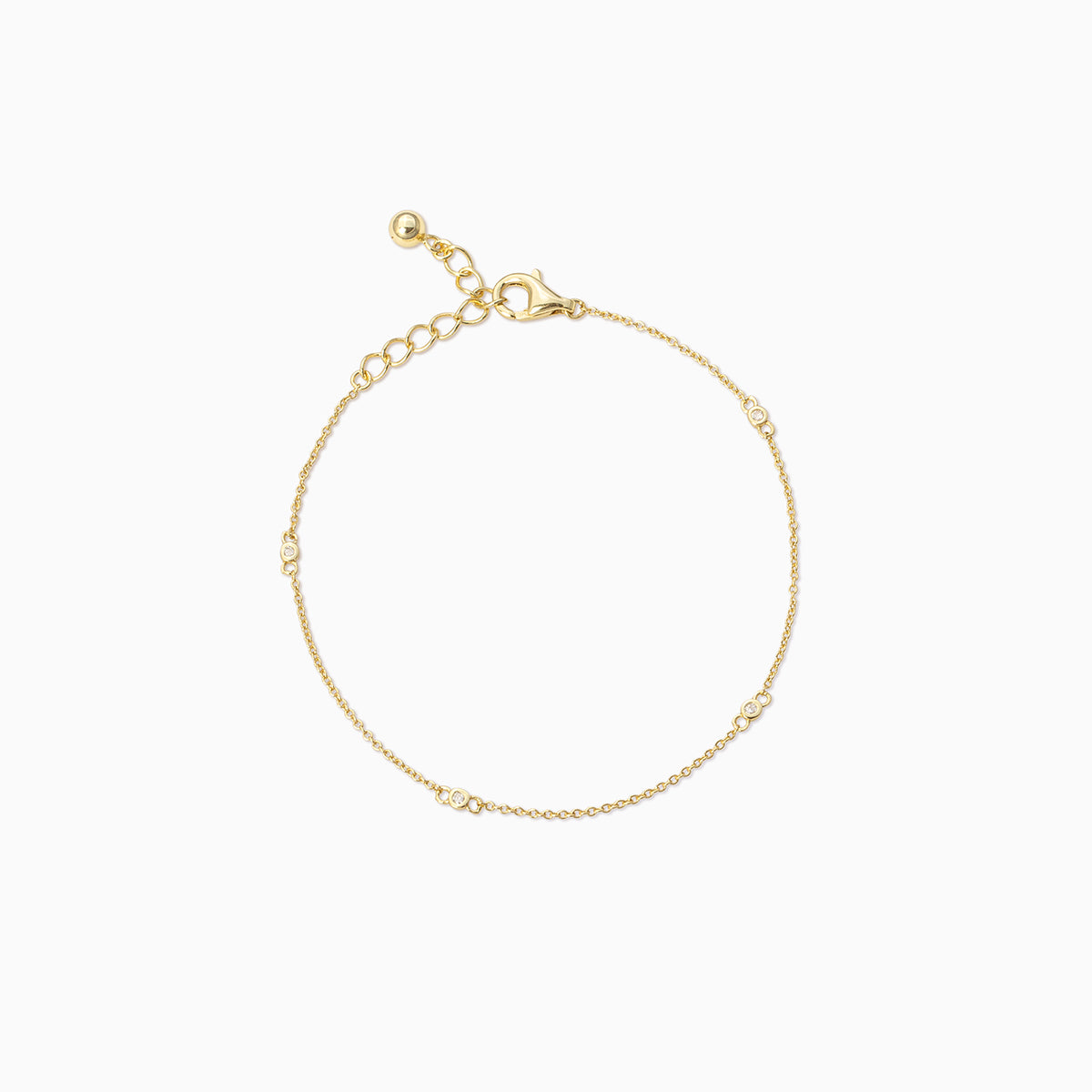 Dainty Diamond Vermeil Bracelet | Gold | Product Detail Image | Uncommon James