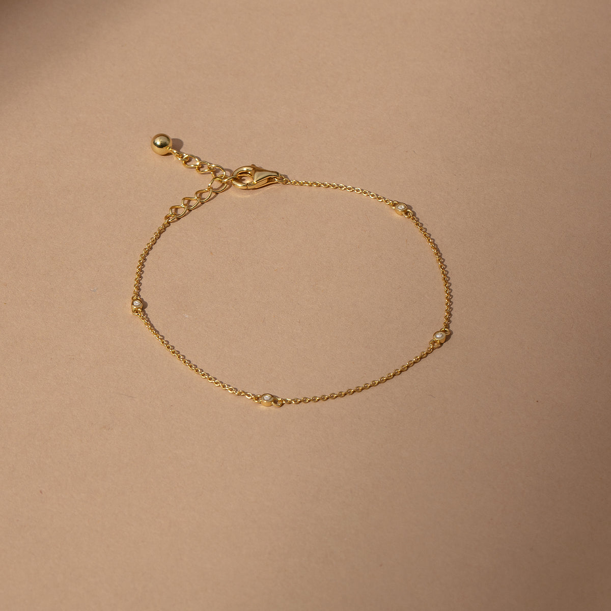 Dainty Diamond Vermeil Bracelet | Gold | Product Image | Uncommon James