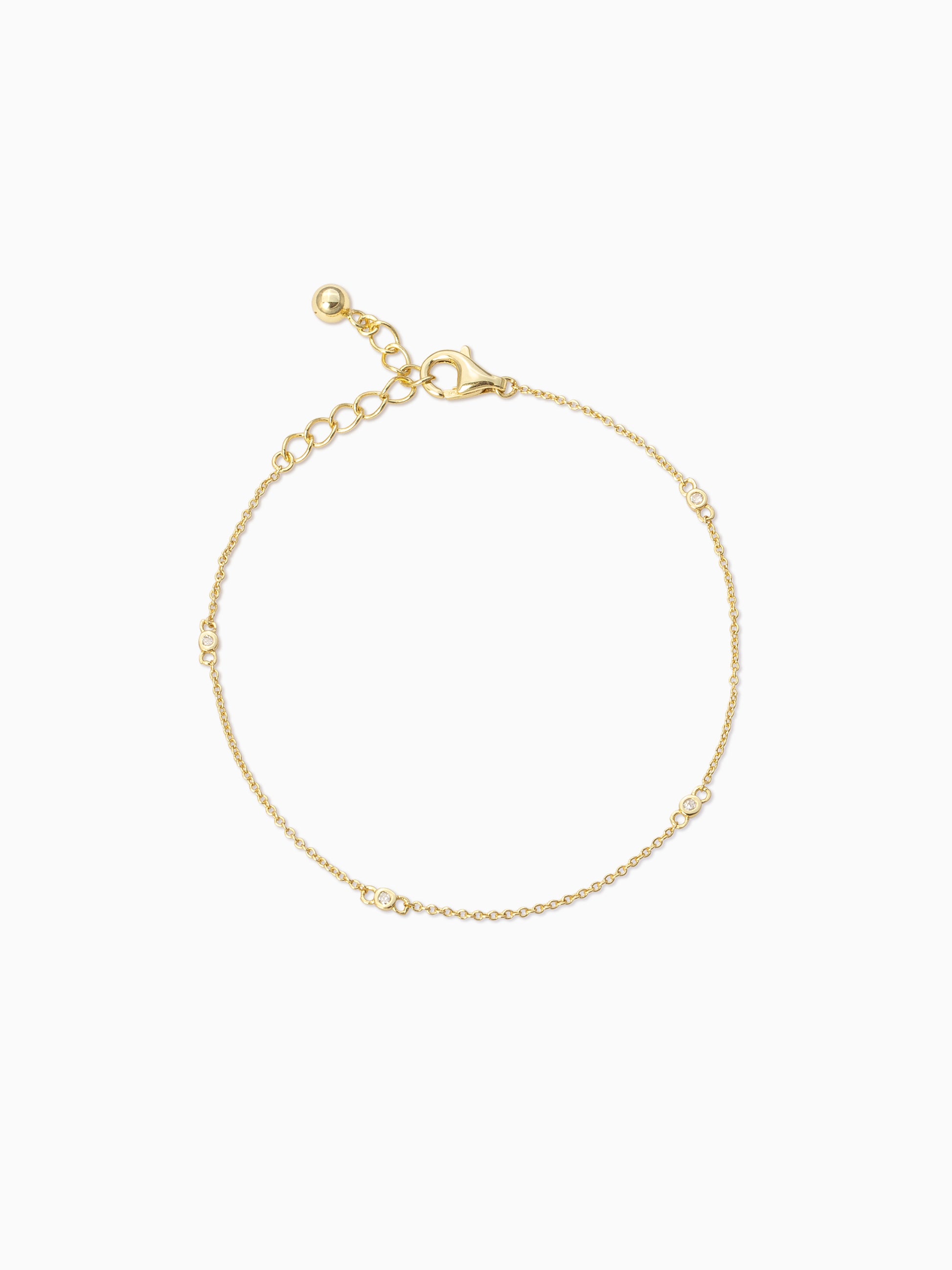 Dainty Diamond Vermeil Bracelet | Gold Vermeil | Product Detail Image | Uncommon James