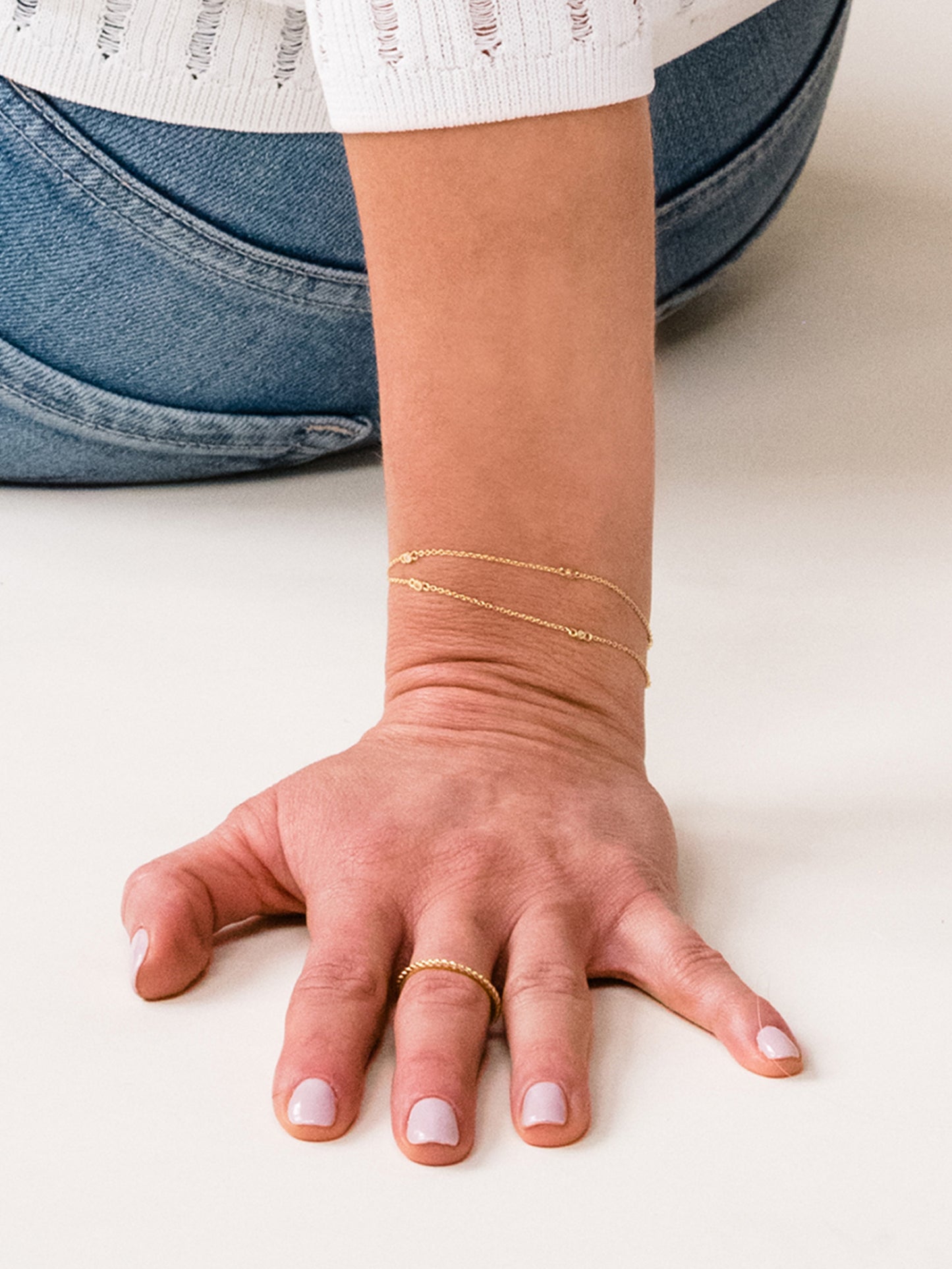 Dainty Diamond Vermeil Bracelet | Gold Vermeil | KC Image | Uncommon James