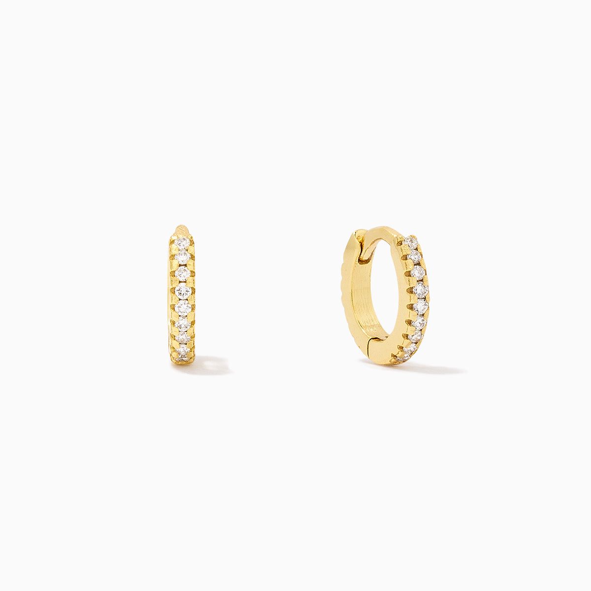 18k Gold Hollywood Pavé Diamond Vermeil Huggie Earrings | Uncommon James