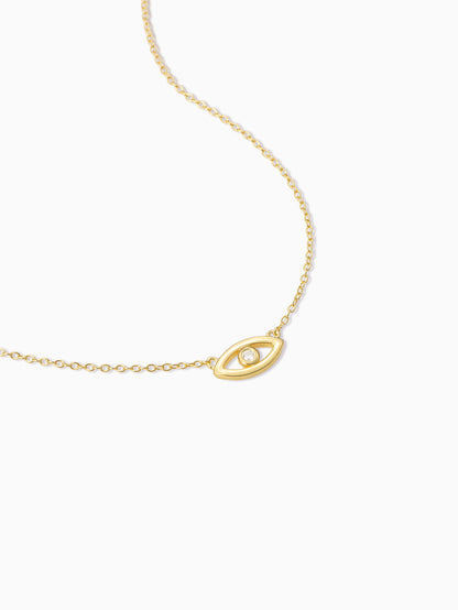 ["Evil Eye Vermeil Necklace ", " Gold ", " Product Detail Image 2 ", " Uncommon James"]