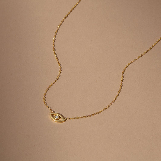 Evil Eye Vermeil Necklace | Gold | Product Image | Uncommon James