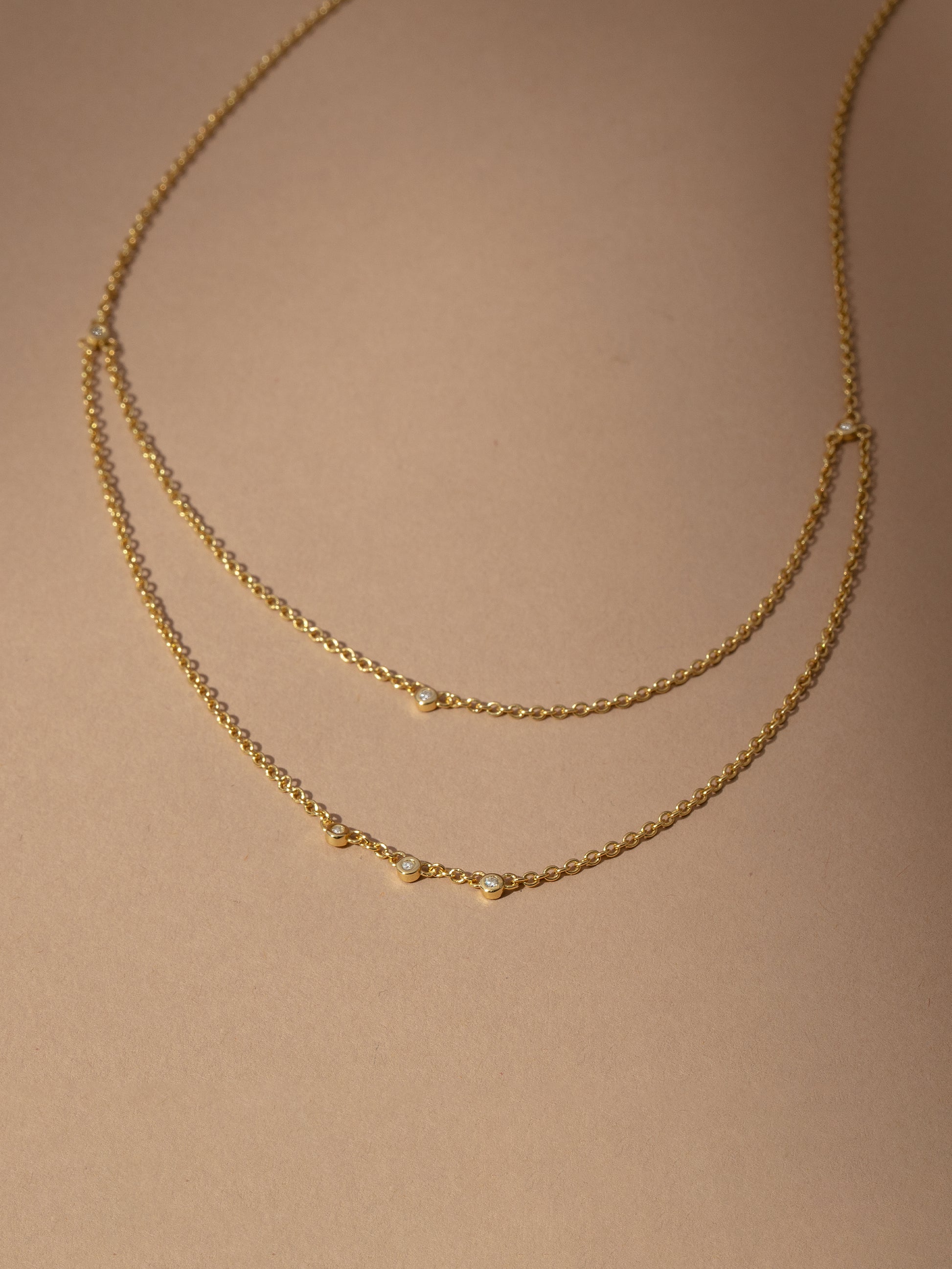 18k Gold Layered Chain Vermeil Necklace with Diamonds | Uncommon James