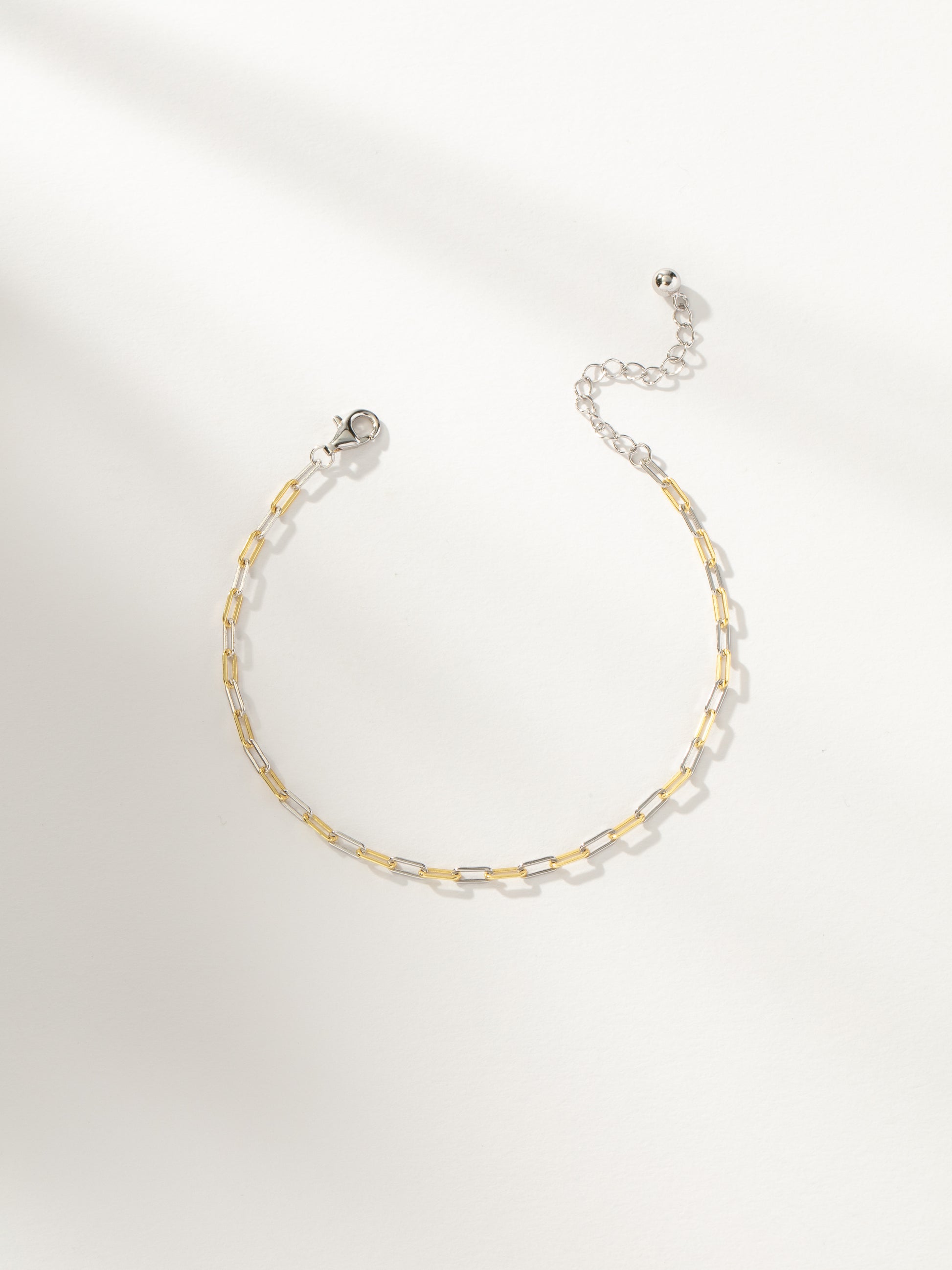 Mixed Dainty Paperclip Chain Bracelet | Mixed Metal | Product Image | Uncommon James