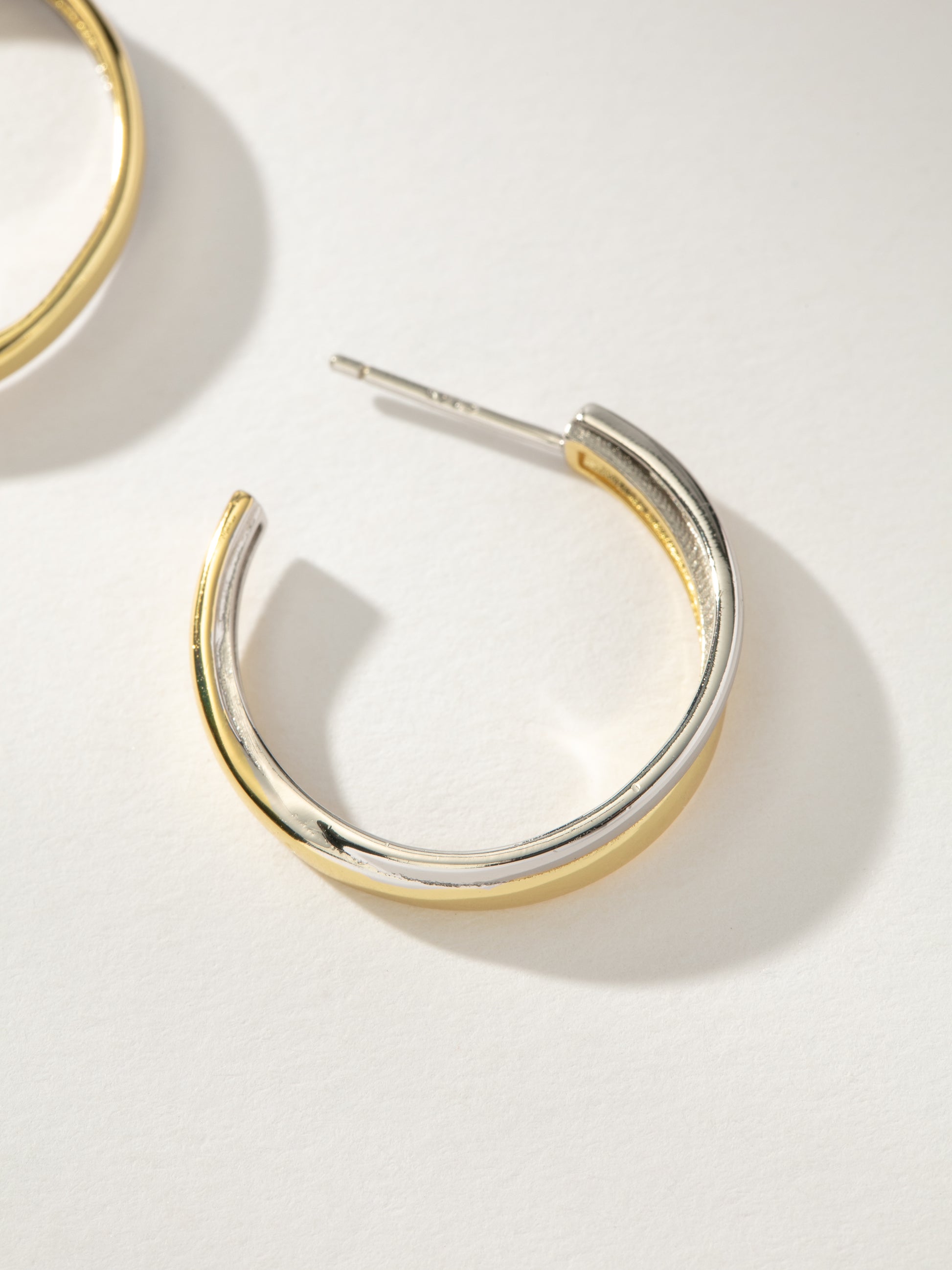 Mixed Hoop Earrings | Mixed Metal | Product Detail Image | Uncommon James