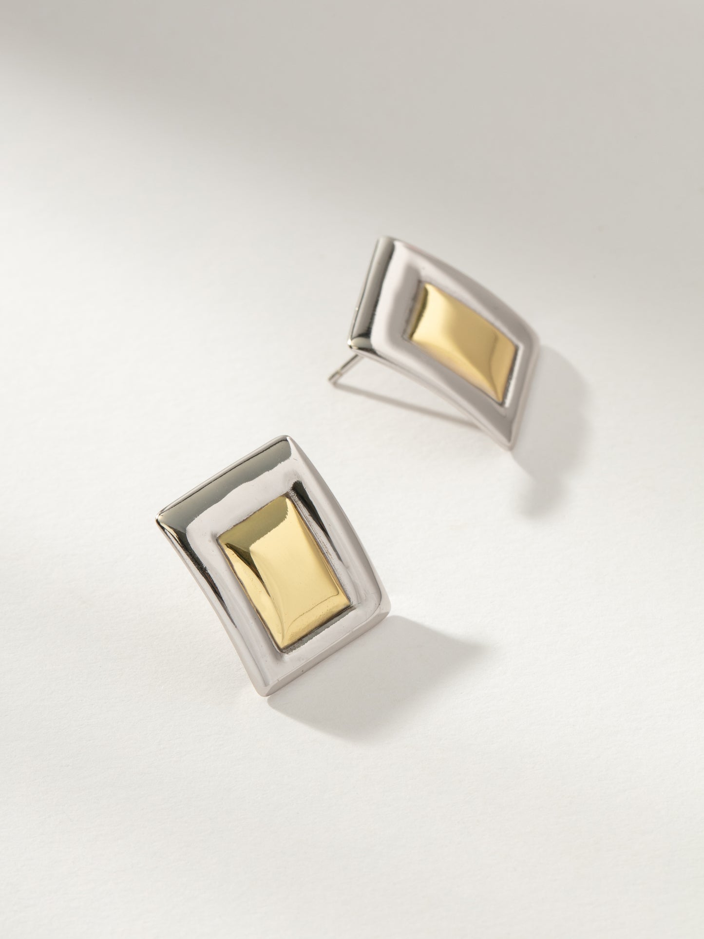 Tease Rectangular Mixed Earrings | Mixed Metal | Product Image | Uncommon James