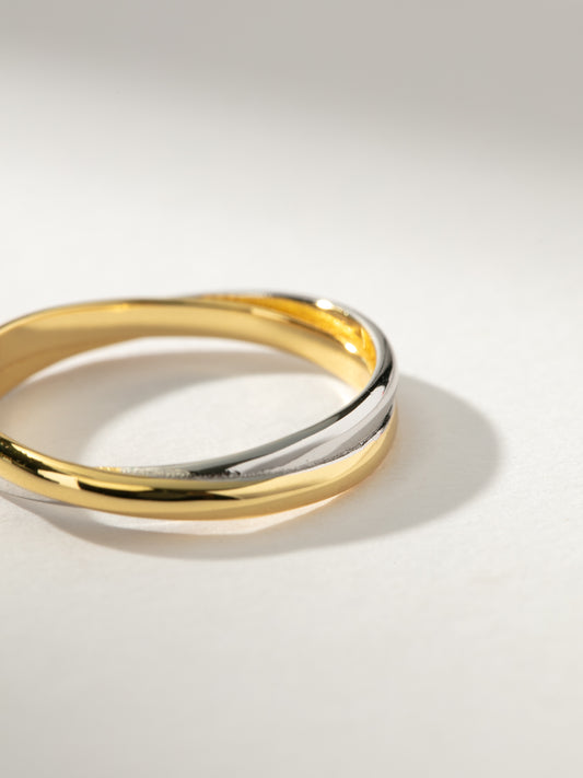 Crossed Mixed Ring | Mixed Metal | Product Detail Image | Uncommon James