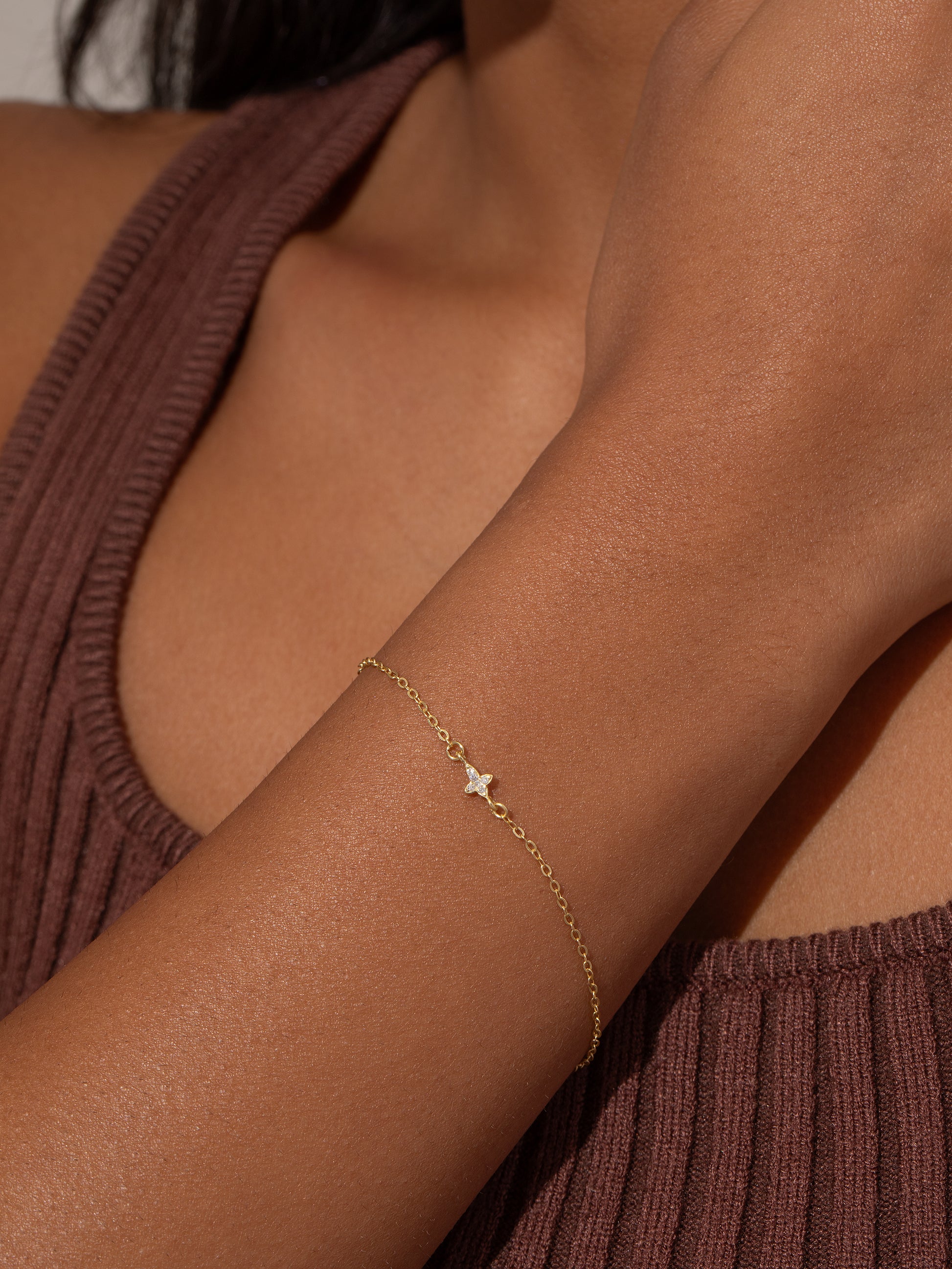 Vermeil Flirty Chain Bracelet | Gold Vermeil | Model Image | Uncommon James