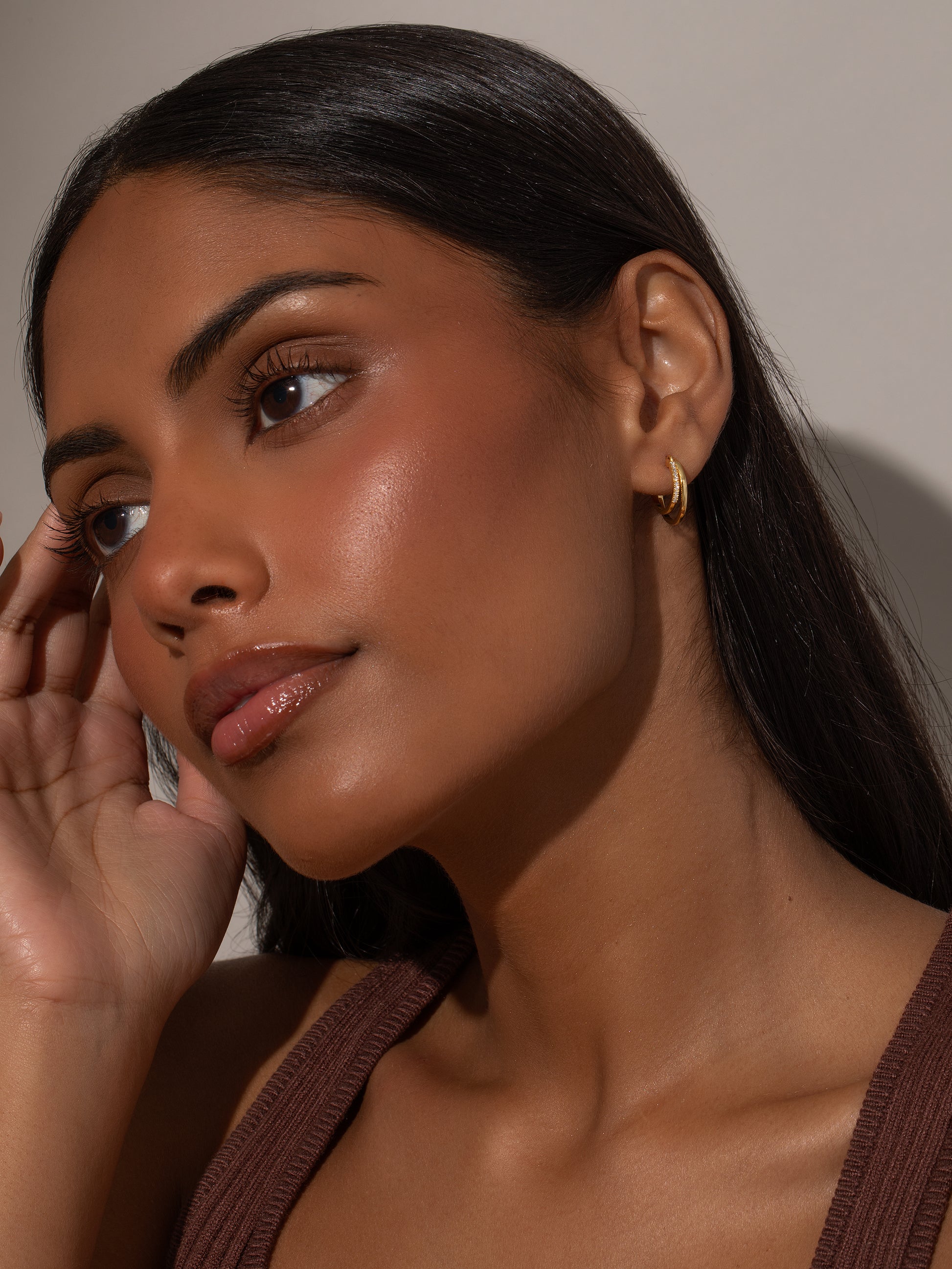 Vermeil Double Huggie Earrings | Gold Vermeil | Product Image | Uncommon James