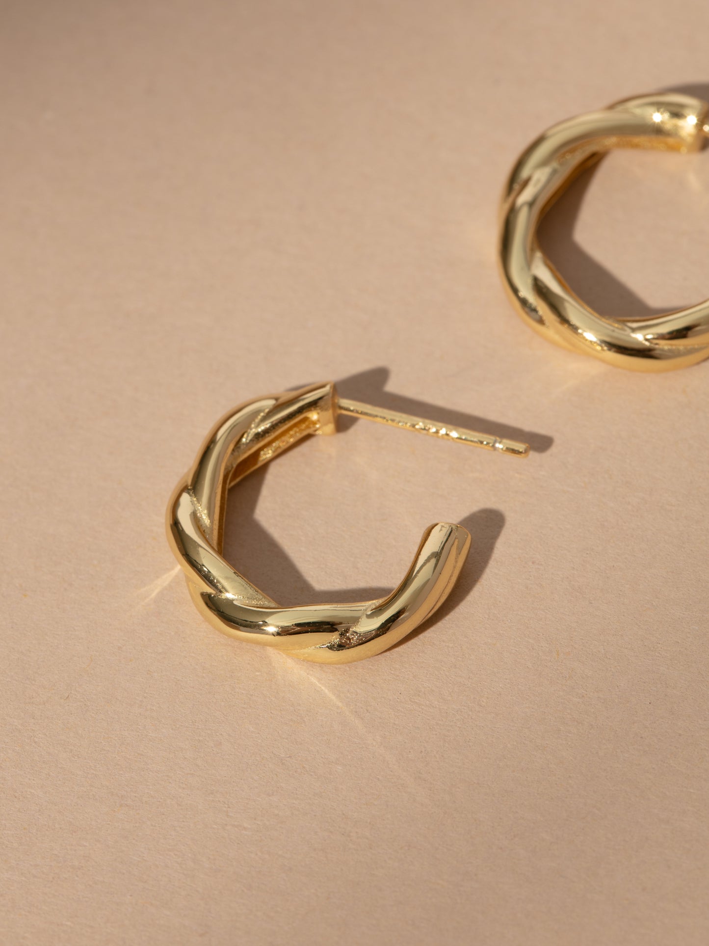 Vermeil Twisted Hoop Earrings | Gold Vermeil | Product Image | Uncommon James
