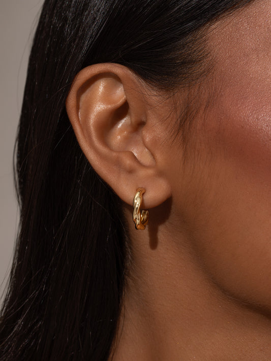 Vermeil Twisted Hoop Earrings | Gold Vermeil | Product Image | Uncommon James
