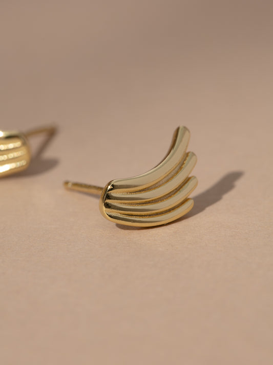 Vermeil Wing Stud Earrings | Gold Vermeil | Product Image | Uncommon James