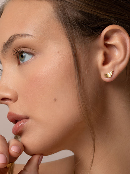 ["Vermeil Wing Stud Earrings ", " Gold Vermeil ", " Campaign Image ", " Uncommon James"]