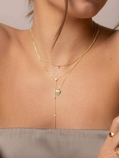 ["Vermeil Dream Diamond Necklace ", " Gold Vermeil ", " Campaign Image ", " Uncommon James"]