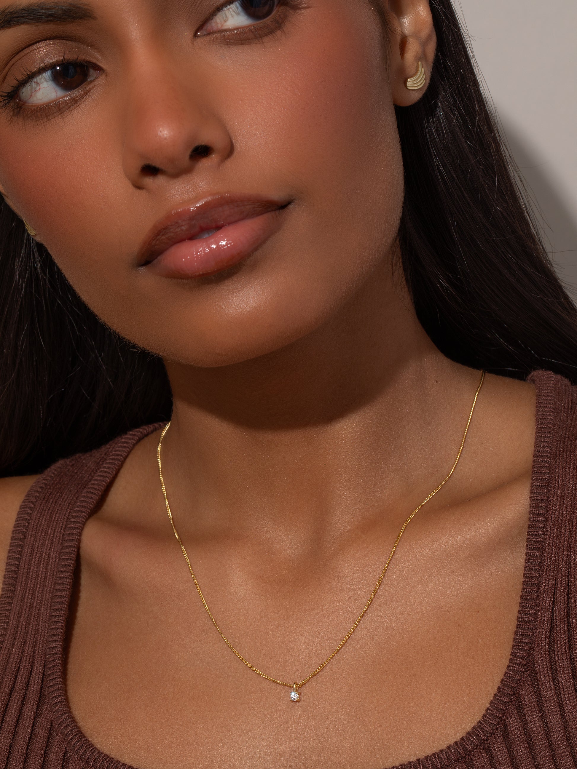 Vermeil Dream Diamond Necklace | Gold Vermeil | Model Image | Uncommon James