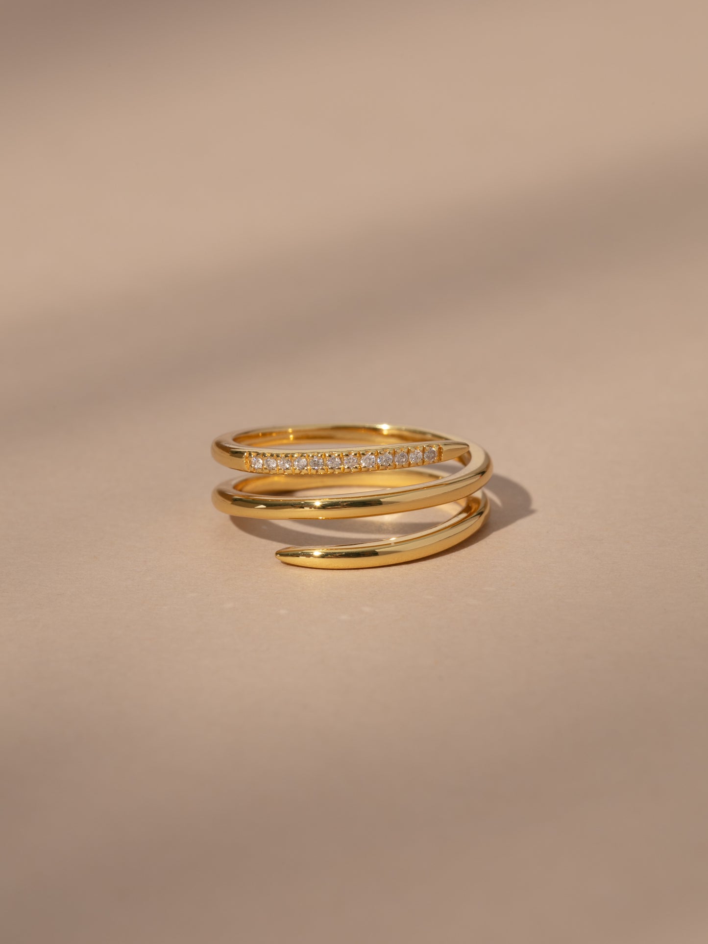 Vermeil Minimal Glam Spiral Ring | Gold Vermeil | Product Image | Uncommon James