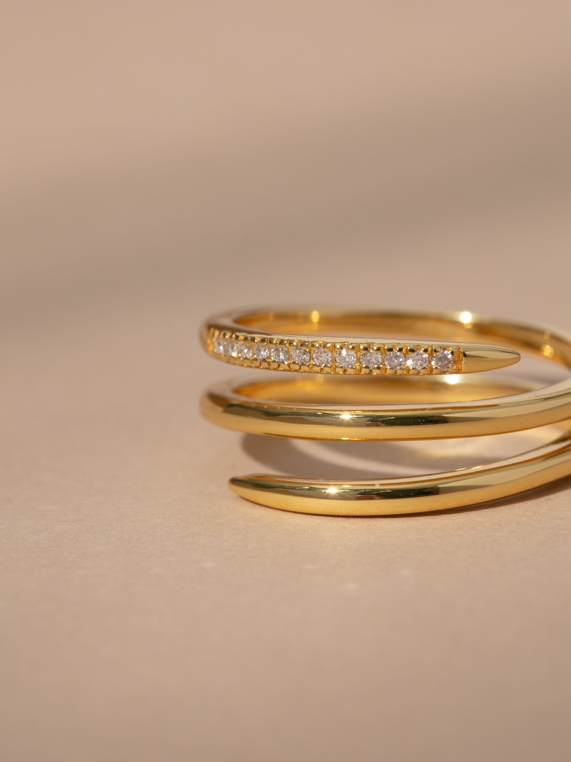 Vermeil Minimal Glam Spiral Ring | Gold Vermeil | Product Image | Uncommon James