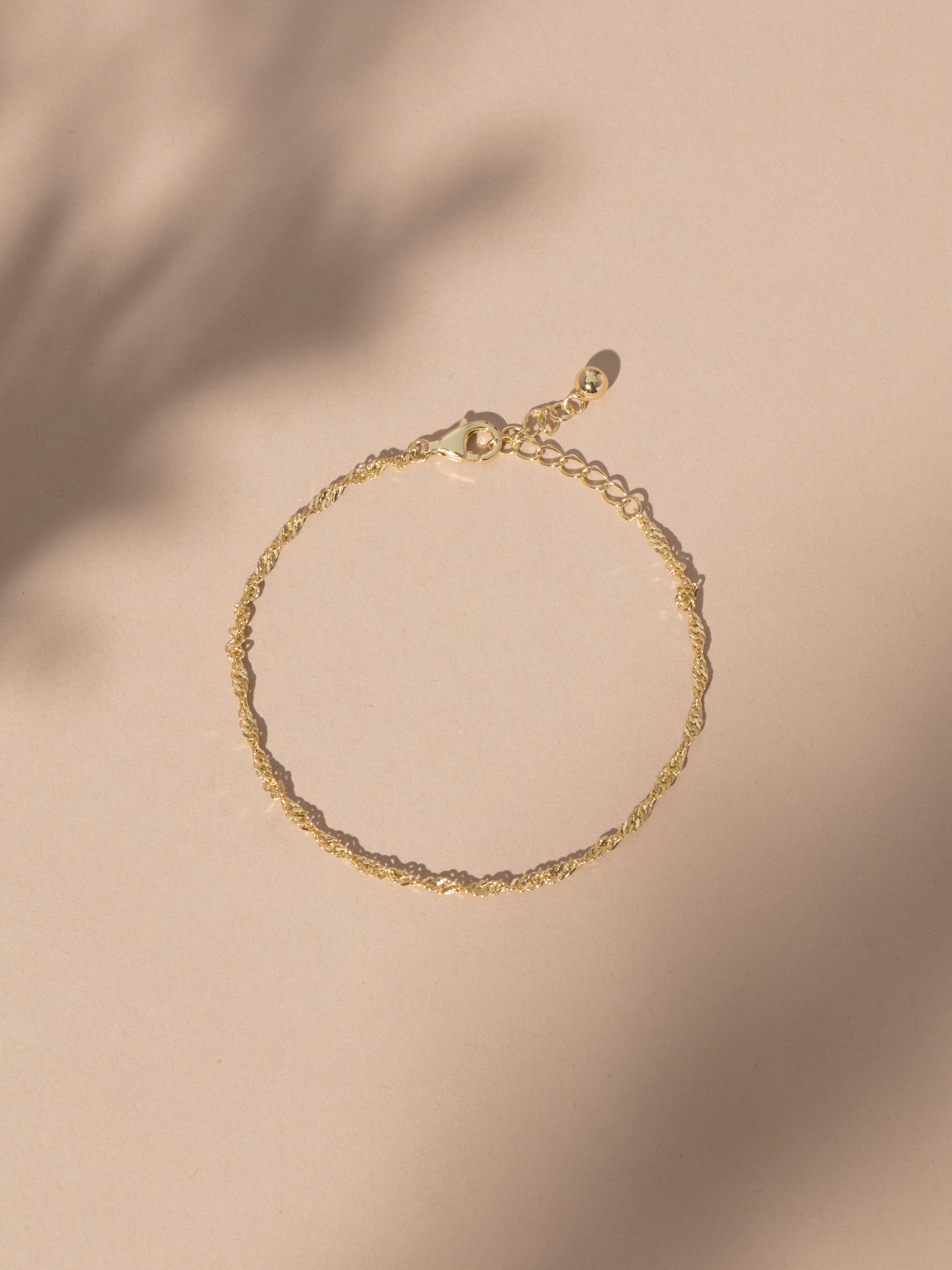 Vermeil Twisted Rope Chain Bracelet | Gold | Product Image | Uncommon James