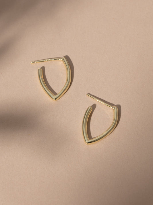 Vermeil Chic Hoop Earrings | Gold | Model Image | Uncommon James