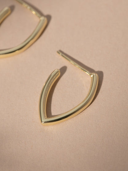 ["Vermeil Chic Hoop Earrings ", " Gold ", " Product Image ", " Uncommon James"]