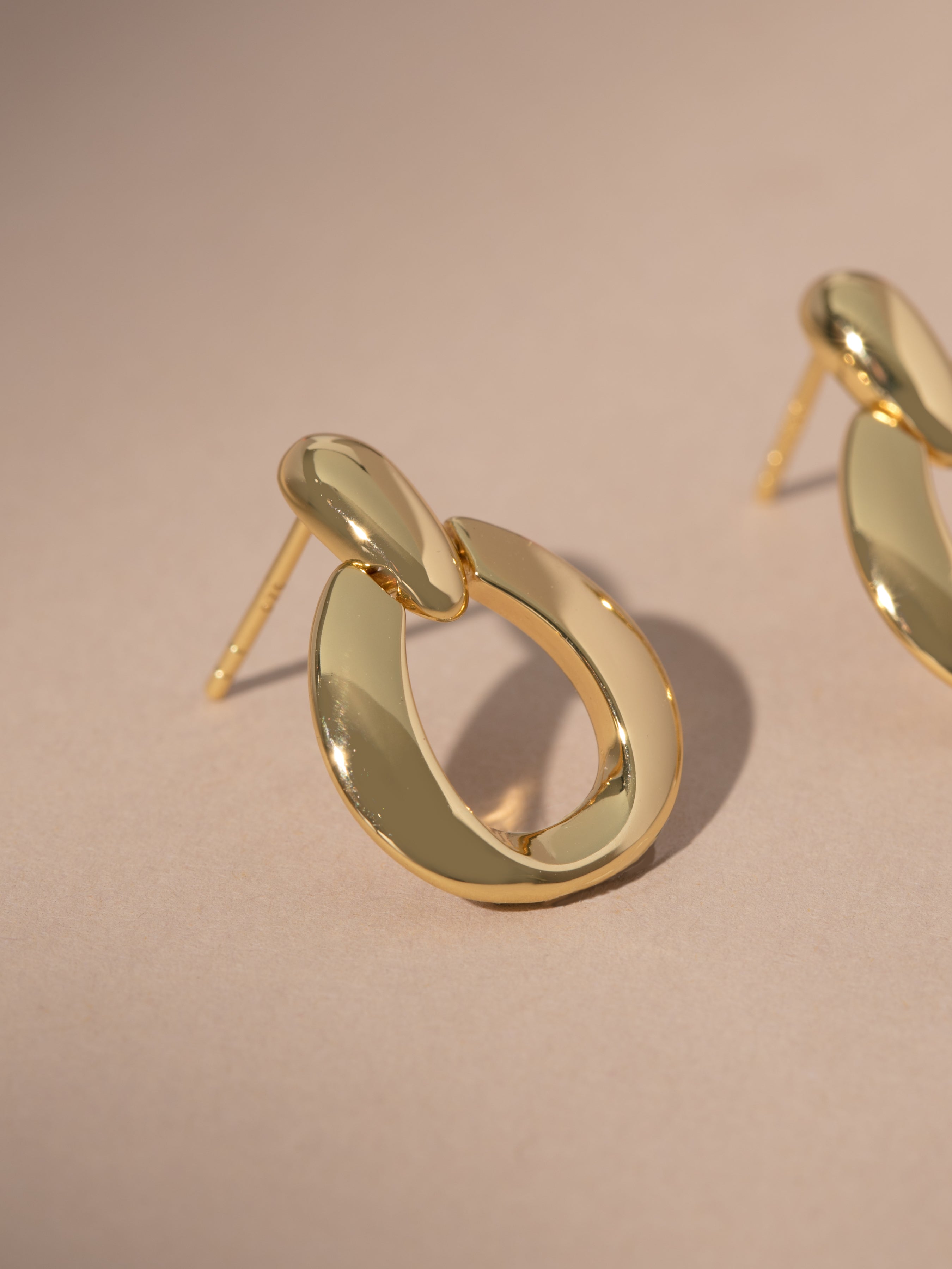 18k Gold Vermeil High Class Doorknocker Earrings | Uncommon James