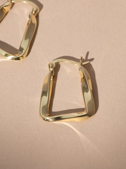 ["Vermeil Liquidize Hoop Earrings ", " Gold ", " Product Image ", " Uncommon James"]