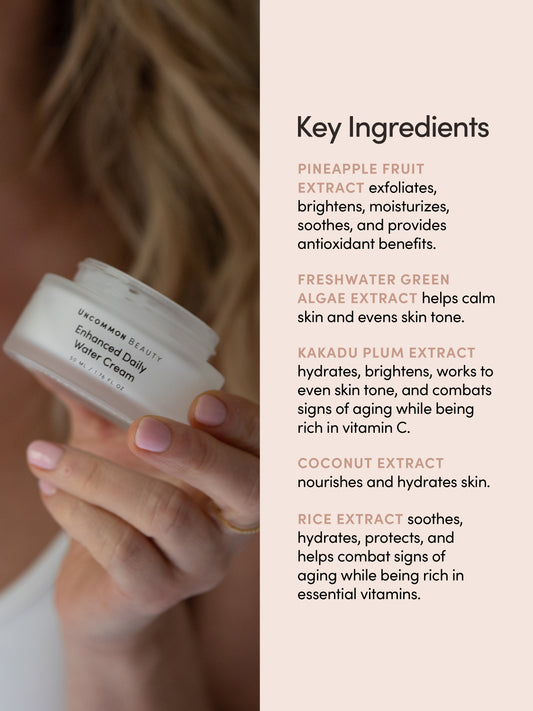 Enhanced Daily Water Cream | Full Size / 1.76 fl oz | Information Image 1 | Uncommon Beauty