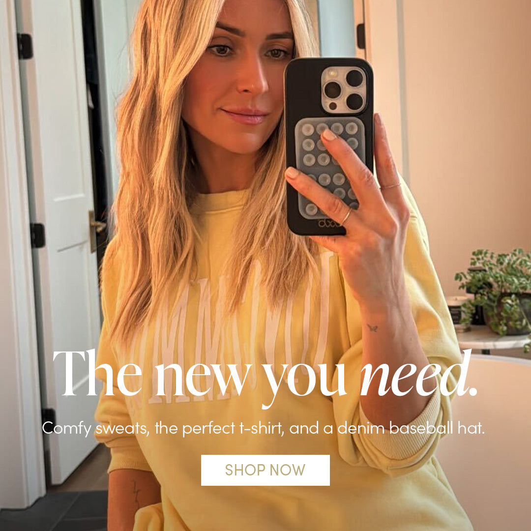 The new you need. Comfy sweats, the perfect t-shirt, and a denim baseball hat. SHOP NOW