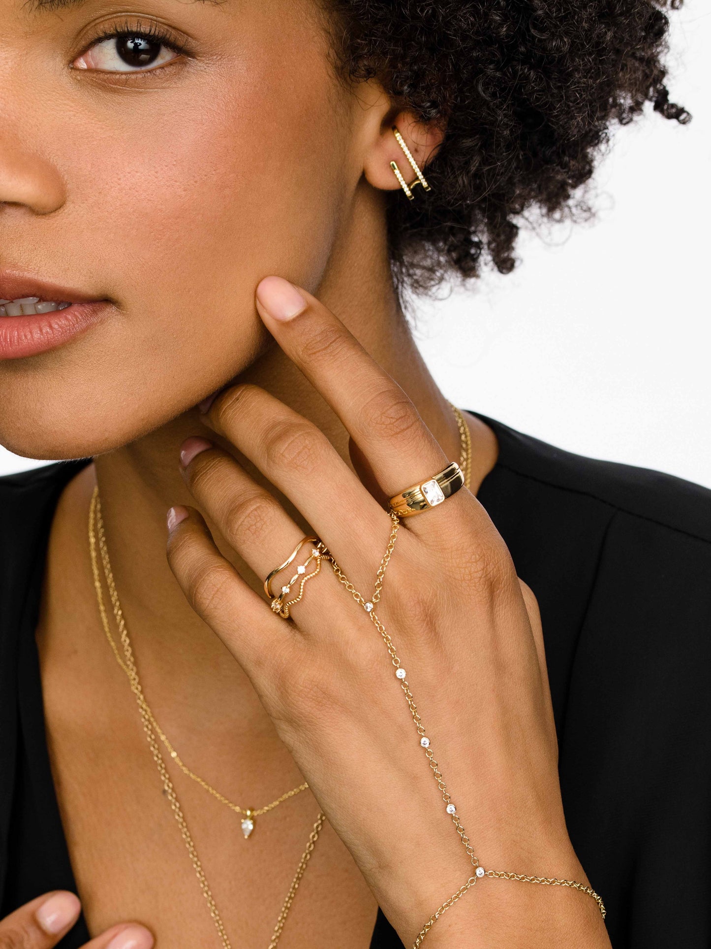 Birthstone Ring | Gold | Model Image Detail | Uncommon James