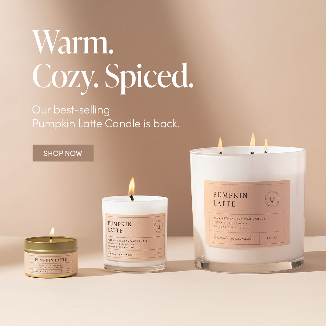Warm. Cozy. Spiced. Our best-selling Pumpkin Latte Candle is back. SHOP NOW