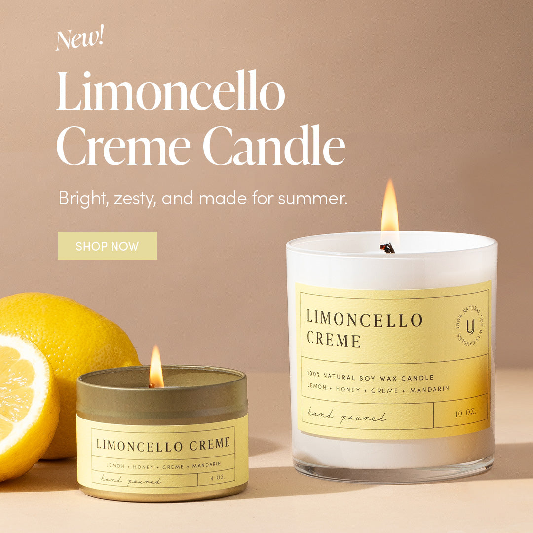New! Limoncello Creme Candle - Bright, zesty, and made for summer. SHOP NOW