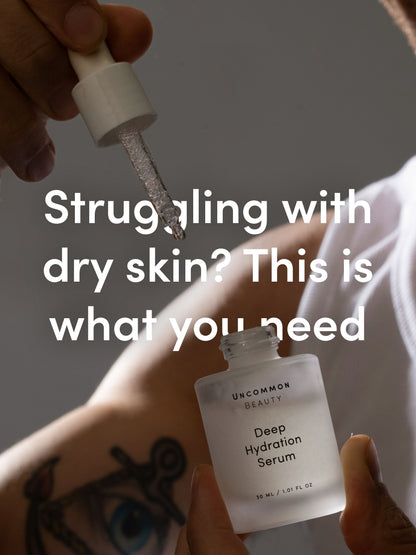 ["Deep Hydration Serum ", " Product Image ", " Uncommon Beauty"]